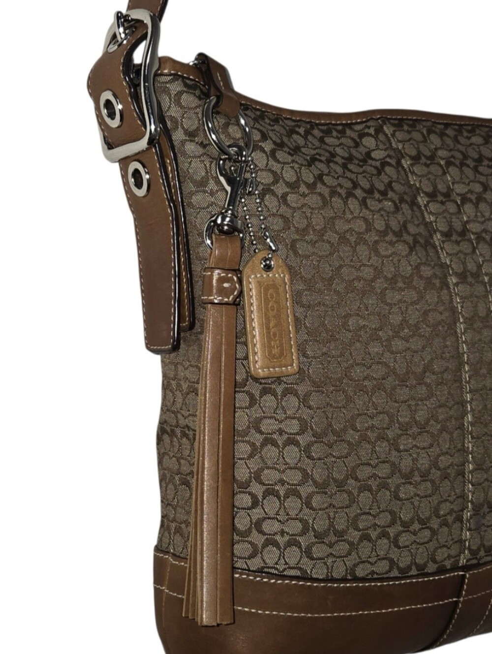 Coach (Vintage) F066-F10417 Signature Mini "C" Covertible/Shoulder Bag-EUC - Picture 4 of 15